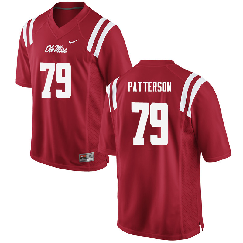 Men Ole Miss Rebels #79 Javon Patterson College Football Jerseys-Red - Click Image to Close